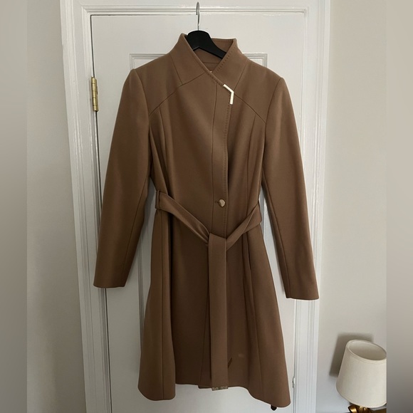 Ted Baker Midi Wool & Cashmere Wrap Coat - Picture 6 of 11